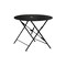 Homeroots 36" Black Rounded Aluminum Folding Outdoor Dining Table with Umbrella Hole 606431 - alternate 4