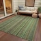 Homeroots 3' X 5' Green Gold And Gray Striped Washable Indoor Outdoor Area Rug 616370 - alternate 7