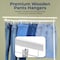 Serenelife Skirt and Pant Hanger with Adjustable Non-Slip Steel Clips, Premium Wooden, 360 degrees, 20PK SLWPHWH20 - alternate 2