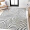 Jonathan Y Maribo High-Low Abstract Groovy Striped Gray/Ivory 10 ft. x 14 ft. Indoor/Outdoor Area Rug SCN103B-14 - alternate 3