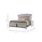 Homeroots 67" X 91" X 69" Pu Champagne Wood Upholstered (Hb) Led Queen Bed 347168 - alternate 4