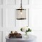 Jonathan Y Elena 10" Lantern Metal LED Pendant, Black/Brass Gold JYL9530A - alternate 7