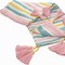 Homeroots 60" X 50" Blue and Pink Woven Cotton Striped Throw Blanket with Tassels 516622 - alternate 5