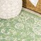 Jonathan Y Tela Bohemian Textured Weave Floral Cream/Green 2 ft. x 10 ft. Indoor/Outdoor Runner Rug SMB100F-210 - alternate 6