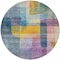 Homeroots 8' Blue Green And Purple Round Abstract Washable Indoor Outdoor Area Rug 604284 - alternate 7