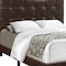 Homeroots Brown Solid and Manufactured Wood Full Upholstered Faux Leather Bed Frame 333290 - alternate 3