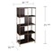 Homeroots 72" Brown Manufactured Wood Geometric Four Tier Etagere Bookcase 490163 - alternate 4