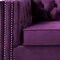 Homeroots 84" Purple Velvet Sofa With Silver Legs 543947 - alternate 6