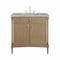 James Martin Vanities Kinnsden 36" Single Vanity, Weathered Oak w/ 3 CM Victorian Silver Silestone Top D680-V36-WTO-3VSL - alternate 1