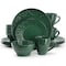 Elama Malibu Sea Glass 16-Piece Dinnerware Set in Dark Green ELM-MALIBU-SEA-GLASS - alternate 5