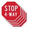 Signmission Stop 4-way, 10 inch X 10 inch, Aluminum Metal Signs, 5PK OC-A-5Pack-10-8 - alternate 1