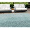 Homeroots 9' X 12' Teal Blue And Aqua Abstract Washable Indoor Outdoor Area Rug 588236 - alternate 1