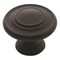 Amerock Inspirations 1-5/16 inch (33mm) Diameter Matte Black Cabinet Knob, 25PK 25VMP1586FB - alternate 1