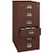 Fireking 6 Drawer, 1 Hr Fire, Vertical, 25" wide for Card Check & Notes Brown 6-2552-CBR - alternate 2