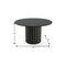 Homeroots 52" Black Solid Wood Pedestal Base Round Top Dining Table 721039 - alternate 5