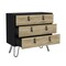 Homeroots 32" Natural and Black Three Drawer Dresser 546611 - alternate 7