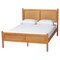 Baxton Studio Jenn Golden Brown Wood Japandi 5-Piece Queen Size Bedroom Set with Distressed-Finished Rattan 253-13897-13946-13946-13947-13948-ZORO - alternate 5