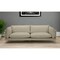 Homeroots 96" Taupe Leather Sofa With Silver Legs 488836 - alternate 5