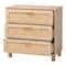 Baxton Studio Sebille Mid-Century Modern Light Brown Finished Wood 3-Drawer Storage Chest with Natural Rattan 207-12464 - alternate 6