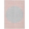 Homeroots 9' X 12' Pink And Silver Striped Washable Indoor Outdoor Area Rug 597191 - alternate 6