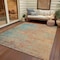 Homeroots 5' X 8' Teal Blue Abstract Washable Indoor Outdoor Area Rug 608832 - alternate 5