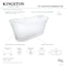 Kingston Brass 72" Cast Iron Oval Double Slipper Pedestal Tub, No Faucet Drillings, White VCTDS723129 - alternate 4
