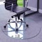 Fab Glass And Mirror Glass Office Chair Mat | 39in Flat Polished Edge Heavy Duty Glass Mat for Hard Floors CM39RDF-CL - alternate 6