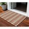 Homeroots 3' X 5' Orange And Copper Geometric Washable Indoor Outdoor Area Rug 577079 - alternate 1