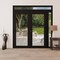 Vdomdoors Front Exterior Prehung Metal-Plastic Double Doors Clear Glass / MANUX 8666 Matte Black / Office Com MANUX8666DEXD-BLK-W72+14xH80+16-LH-I - alternate 2