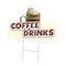 Signmission Coffee Drinks Die Cut Yard Sign & Stake outdoor plastic coroplast window, C-DC-1216-Coffee Drinks19 C-DC-1216-Coffee Drinks19 - alternate 1