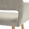 Homeroots 22" Gray and Brown Upholstered Arm Chair 549024 - alternate 9