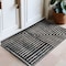 World Rug Gallery Distressed Bohemian Stripes Washable Non Slip Area Rug 2 ft x 3 ft Anthracite WR76ANTHRACITE2X3 - alternate 1