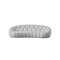 Homeroots 105" White Fabric Curved Sofa 719427 - alternate 1