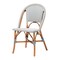 Bali & Pari Genica Classic French Two-Tone Navy and White Weaving and Natural Rattan Bistro Chair 251-13955-ZORO - alternate 1