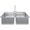 Amgood 16 in. x 20 in. x 12 in. Stainless Steel 2 Compartment Drop-In Sink with Faucet. NSF AMG SINK DIS S2C-162010-F-Z - alternate 4