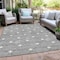 Homeroots 10' X 14' Gray And Ivory Geometric Washable Indoor Outdoor Area Rug 594712 - alternate 8