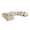 Homeroots Beige Italian Leather Power Reclining U Shaped Twelve Piece Corner Sectional With Console 632553 - alternate 8