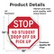 Signmission Stop No Student Drop Off or Pick Up, 10 Inch X 10 Inch, Vinyl Decal OC-D-10-109 - alternate 3