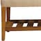 Homeroots 40in Beige and Brown Upholstered Polyester Bench with Shelves 286430 - alternate 4