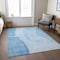 Homeroots 8' X 10' Denim Blue And Sky Blue Abstract Washable Indoor Outdoor Area Rug 582011 - alternate 5