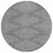 Homeroots 8' Charcoal And Silver Round Geometric Washable Indoor Outdoor Area Rug 598546 - alternate 5