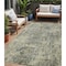 Homeroots 5' X 8' Pewter And Beige Abstract Washable Indoor Outdoor Area Rug 630532 - alternate 1