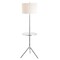 Jonathan Y Hall 62 in. Metal LED End Table Floor Lamp, Chrome JYL2012B - alternate 1