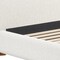 Homeroots Ivory Solid Wood And Boucle King Bed Frame 583191 - alternate 4