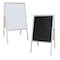 Crestline Products Marquee Easel (natural hardwood)  White dry erase/black chalk 31200 - alternate 5