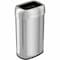 Hls Commercial 16 gal Oval Trash Can, Silver, Open Top, Stainless Steel, 11.5 in HLS16STV - alternate 1
