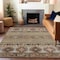 Homeroots 8' X 10' Chocolate Taupe And Gold Tribal Washable Indoor Outdoor Area Rug 615407 - alternate 5
