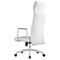 Leisuremod Aleen High-Back Office Chair in Upholstered Leather and Iron Frame with Swivel and Tilt, White AOT19WL - alternate 5
