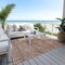 Homeroots 8' X 10' Coral And Black Striped Washable Indoor Outdoor Area Rug 605768 - alternate 7