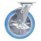Vestil Polyurethane Swivel With Brake Caster 8 In. Diameter x 2 In. Width 925 lb Light Blue/Gray CST-KB-8X2PUP-SWB - alternate 9